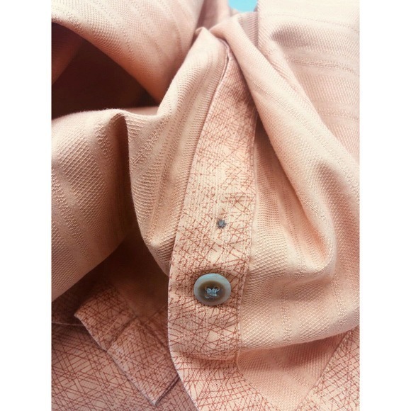 Columbia Large Short Sleeve Orange Button Up‎ Shirt - Picture 8 of 11